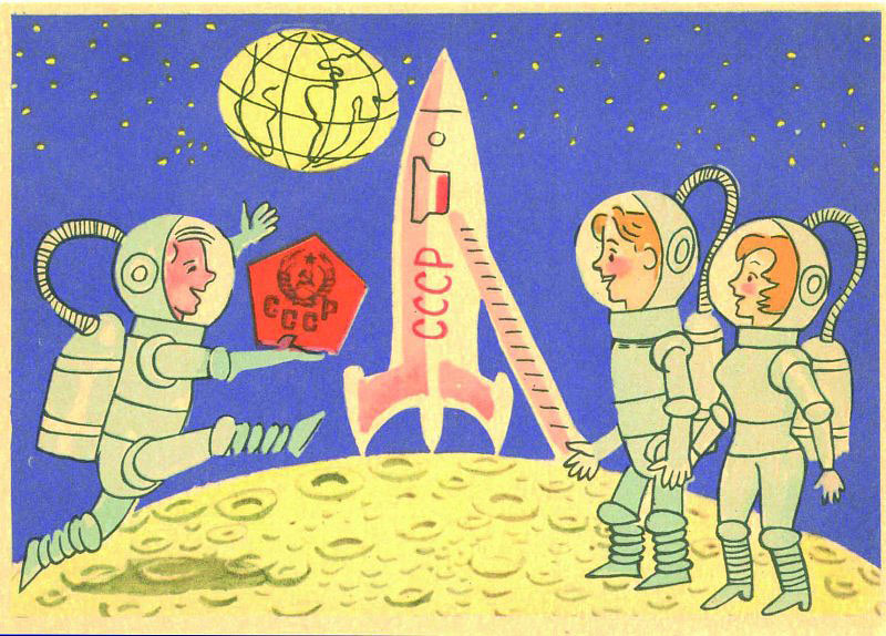 Illustration for article titled Happy Soviets Dance on the Moon, 1961